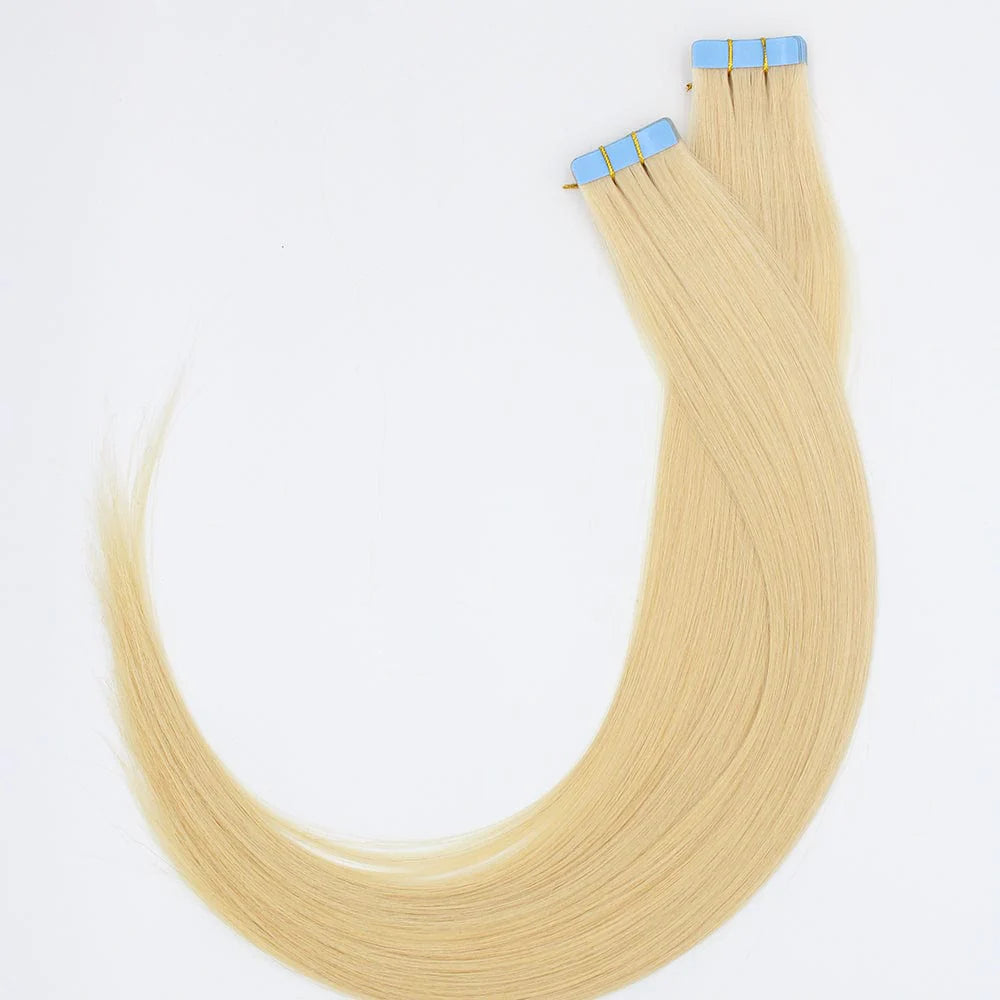 613 Blonde Color Straight Hair Tape In's